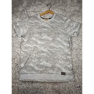 Tapout WWE MMA Wrestling Short Sleeve Performance Gym Gray Camo Men's Size Large